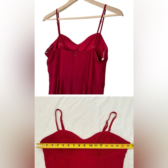 Lulu’s Cause For Commotion Bustier Maxi Dress Red Size M - Picture 13 of 15